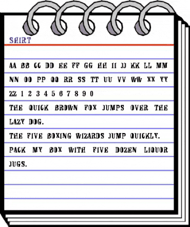 Shirt Regular animated font preview