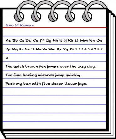 Sho LT Roman Regular animated font preview