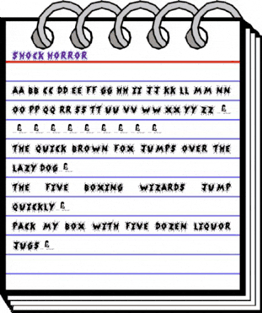Shock Horror Regular animated font preview