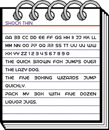 Shock Thin animated font preview Shock Thin animated font preview