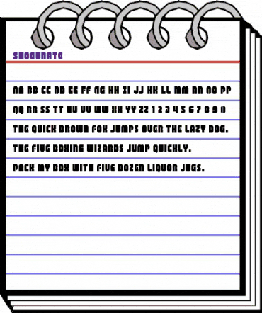 Shogunate Regular animated font preview