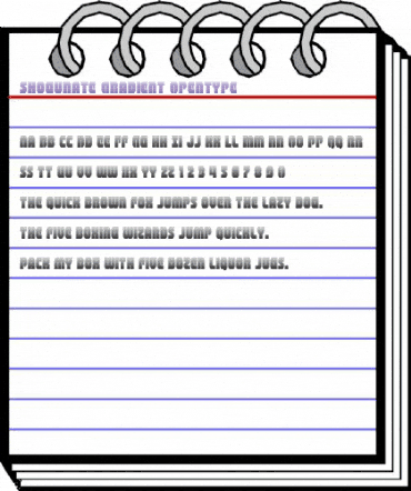 Shogunate Gradient Regular animated font preview