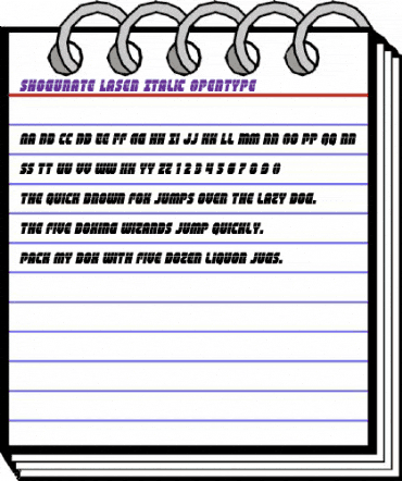 Shogunate Laser Italic Italic animated font preview Shogunate Laser Italic Italic animated font preview