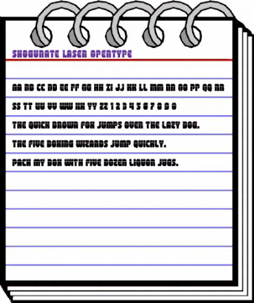 Shogunate Laser Regular animated font preview