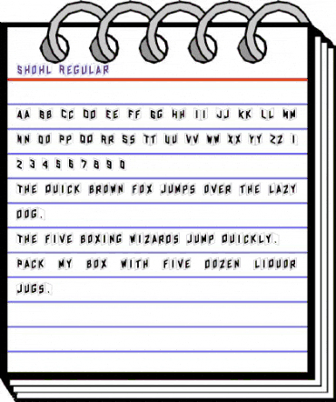 Shohl Regular animated font preview