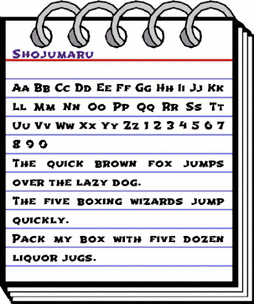 Shojumaru Regular animated font preview