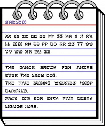 Sholom Regular animated font preview