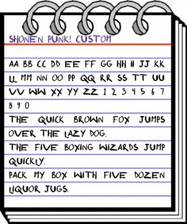shonen punk! custom Regular animated font preview shonen punk! custom Regular animated font preview