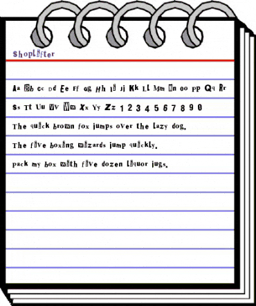 Shoplifter Regular animated font preview