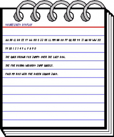 Shorelines Display Regular animated font preview