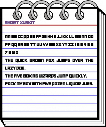 Short Xurkit Regular animated font preview