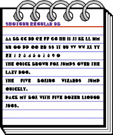 Shotgun DB Regular animated font preview Shotgun DB Regular animated font preview