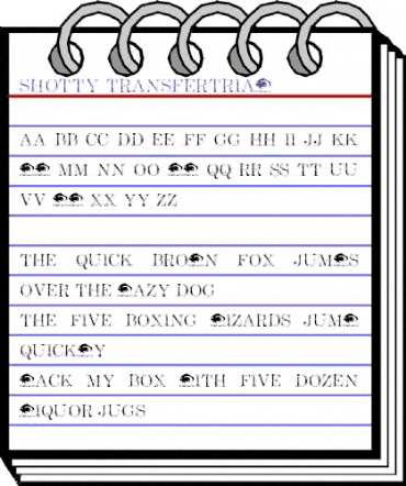 Shotty TransferTrial Regular animated font preview