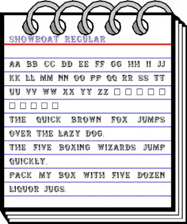 Showboat Regular animated font preview Showboat Regular animated font preview