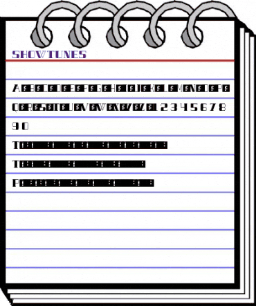 SHOWTUNES Regular animated font preview SHOWTUNES Regular animated font preview