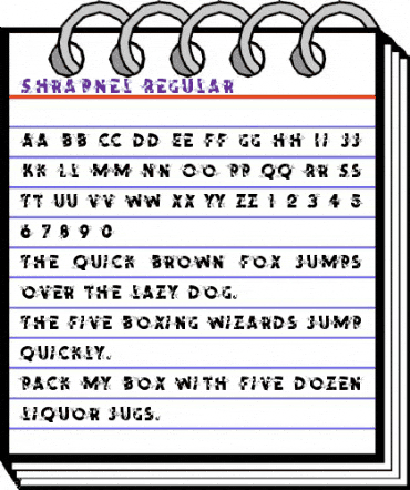 Shrapnel Regular animated font preview Shrapnel Regular animated font preview