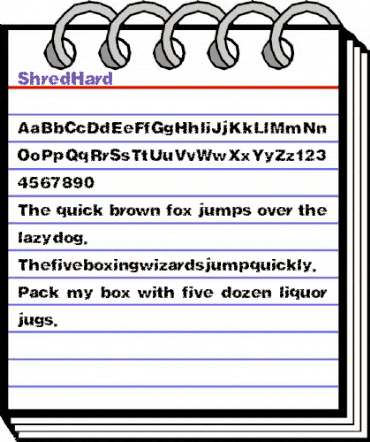 ShredHard Regular animated font preview ShredHard Regular animated font preview