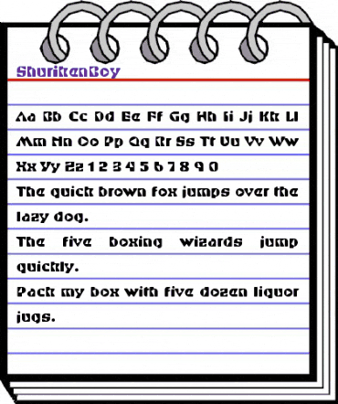 ShurikenBoy Roman animated font preview