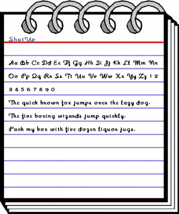 ShutUp Regular animated font preview ShutUp Regular animated font preview