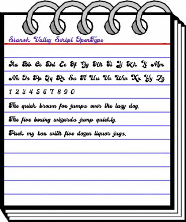 Sianok Valley Script animated font preview Sianok Valley Script animated font preview