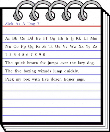 Sick As A Dog 7 Regular animated font preview Sick As A Dog 7 Regular animated font preview