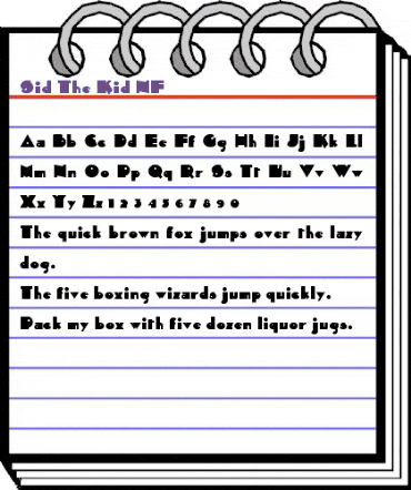 Sid The Kid NF Regular animated font preview Sid The Kid NF Regular animated font preview