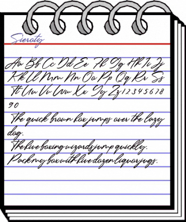 Sieroty Regular animated font preview