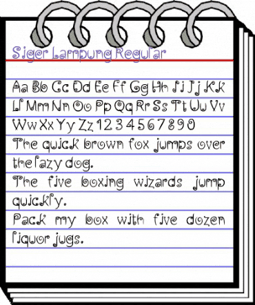 Siger Lampung Regular animated font preview Siger Lampung Regular animated font preview