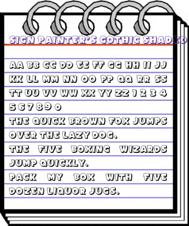 Sign Painter's Gothic Shaded JL Regular animated font preview Sign Painter's Gothic Shaded JL Regular animated font preview