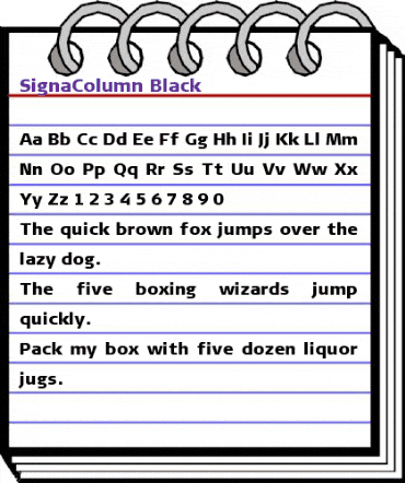 SignaColumn-Black Regular animated font preview