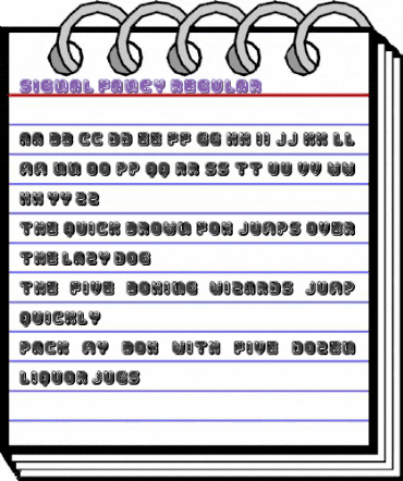 Signal Fancy Regular animated font preview Signal Fancy Regular animated font preview