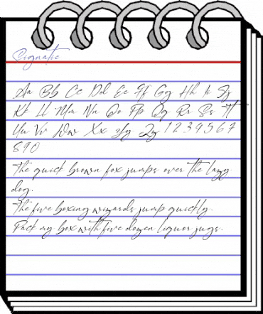 Signatie Regular animated font preview