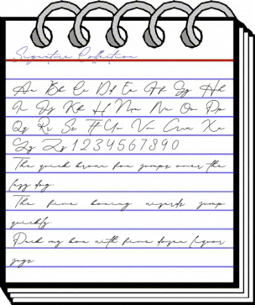 Signature Collection Regular animated font preview