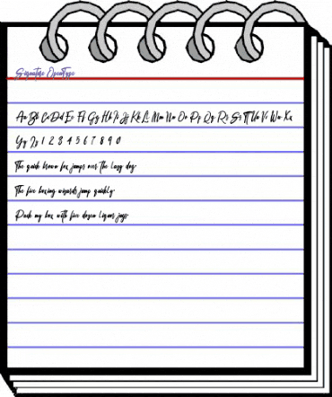 Signature Regular animated font preview