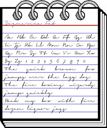 Signerica Fat Regular animated font preview