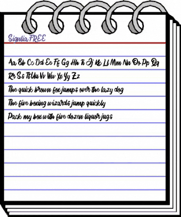 Signlia FREE Regular animated font preview