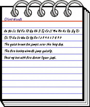 Silent Woods Regular animated font preview