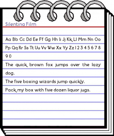 Silentina Film Regular animated font preview Silentina Film Regular animated font preview