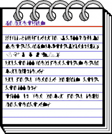 SilhouFaces Regular animated font preview SilhouFaces Regular animated font preview