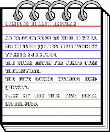 Silicone Hollow Regular animated font preview