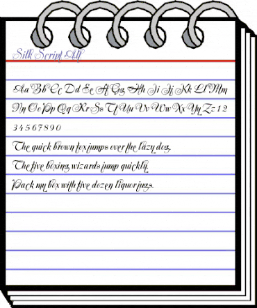 Silk Script Alt Regular animated font preview Silk Script Alt Regular animated font preview