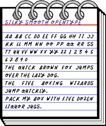 Silky Smooth Regular animated font preview