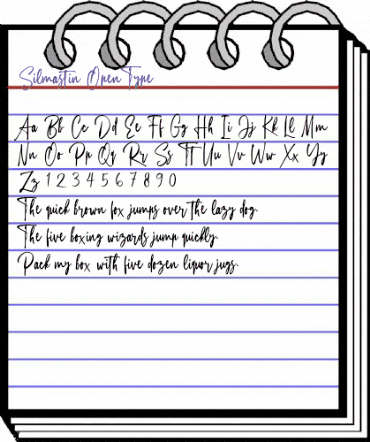 Silmastin Regular animated font preview