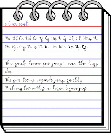 silver soul Regular animated font preview