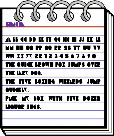 Simcha Regular animated font preview