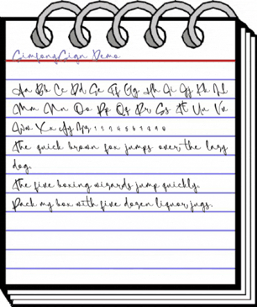 SimfonySign-Demo Regular animated font preview