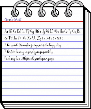 Simple Script Regular animated font preview Simple Script Regular animated font preview