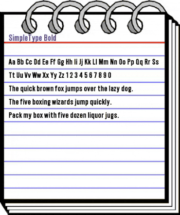 SimpleType Bold animated font preview