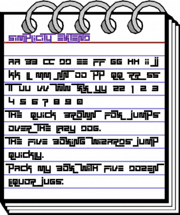 Simplicity Extend Regular animated font preview Simplicity Extend Regular animated font preview