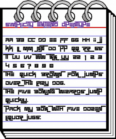 Simplicity Extend Regular animated font preview Simplicity Extend Regular animated font preview